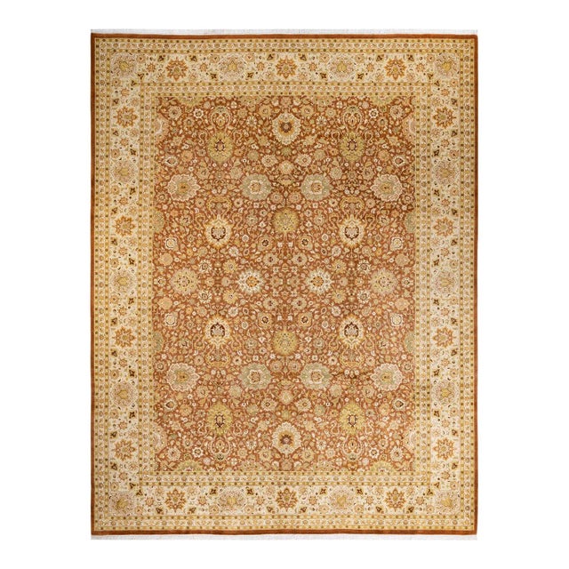 Brown Mogul, One-of-a-Kind Hand-Knotted Area Rug in Brown, 10' 1" x 13' 0" For Sale - Image 8 of 8