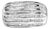 Silver 1.0 Cttw Channel Set Baguette Diamond 6-Row Domed Cocktail Ring - Size 7.5 For Sale