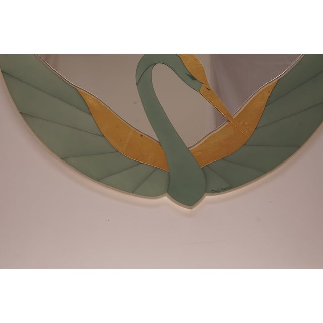 1970s Mirror with Golden Crane Motifs by David Marshall, 1970s For Sale - Image 5 of 18