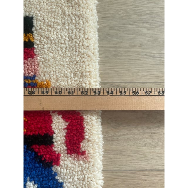 Mid-Century Modern MCM Scandinavian Design Christmas 1970's Rya Style Latch Hook Rug Danish Soldiers For Sale - Image 3 of 10