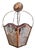 Napoleon III Hanging Lantern in Gilded Wrought Iron and Engraved Glass, 1800s For Sale