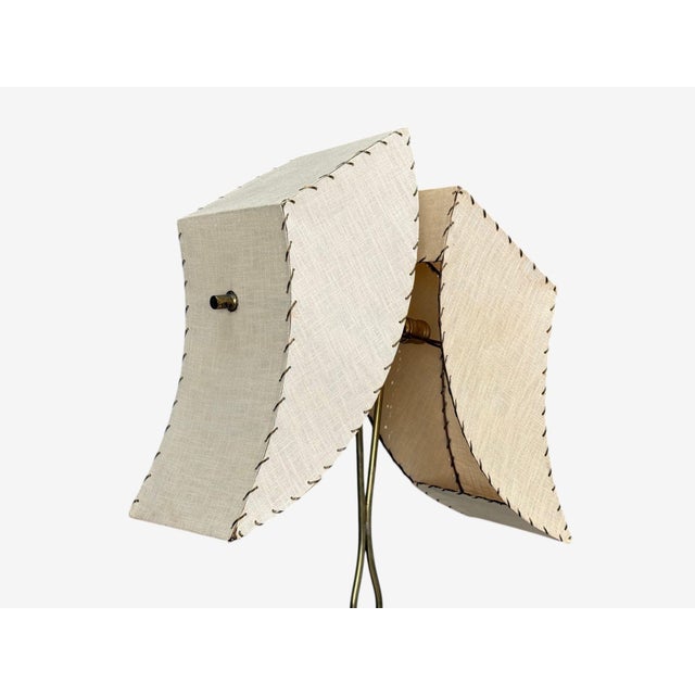 American Modern, Floor Lamp, Walnut, Brass, Vellum, Usa, 1950s For Sale In New York - Image 6 of 14