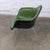 1971 MCM Eames Herman Miller Molded Fiberglass Shell Armchair Upholstered Green Naugahyde Galvanized H Base For Sale - Image 10 of 18