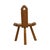 Brutalist Mid-Century Modern Spanish Brutalist Tripod Chair in Oak For Sale - Image 3 of 14