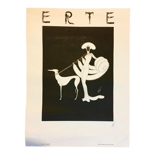 1982 "Ebony and White" Erte Poster For Sale
