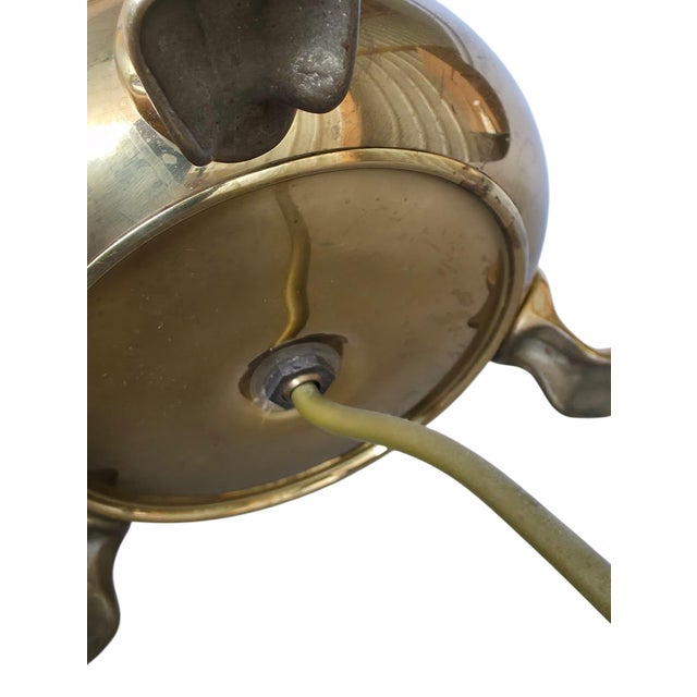 Gold Brass Table Lamp with Lions Feet in the style of Stiffel, 1970s For Sale - Image 8 of 14