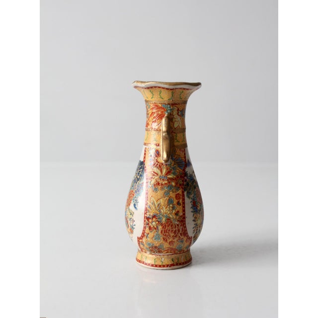 Ceramic Vintage Chinese Famille Rose Style Porcelain Vase For Sale - Image 7 of 10