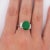 HKJ&S Certified 5.80 Carat Natural Jadeite A Fei Cui and Diamond in Platinum900 Statement Ring in Size 7 Details: Item...