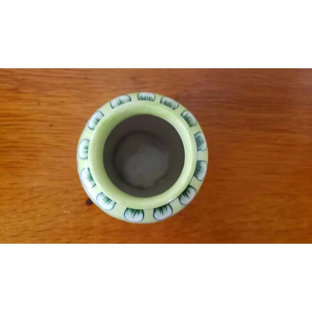 Early 20th Century Circa 1900 Italian Majolica Porcelain Banded Floral Motif Vase For Sale - Image 5 of 6