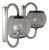 Wall Lamps in Chrome and Shaded Transparent Glass, 1960s, Set of 2 For Sale