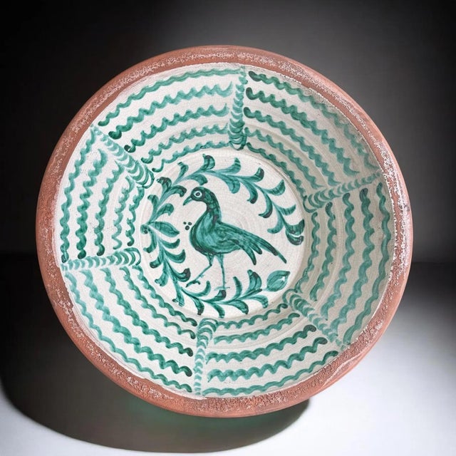 Green Large Spanish Fajalauza Ceramic Lebrillo Bowl For Sale - Image 8 of 8