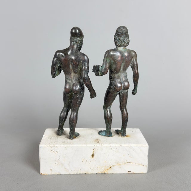 Riace Bronzes Sculptures on Marble Bases, 20th Century, 1970s For Sale - Image 4 of 13
