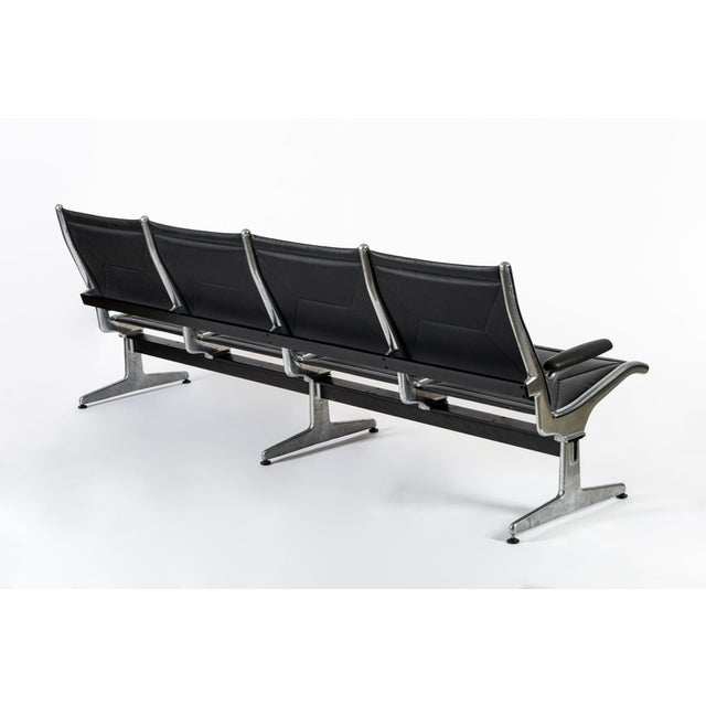 Black 1990s Mid Century Eames for Herman Miller Black Tandem Sling Seating For Sale - Image 8 of 14
