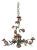 French Vintage Tôle Painted Floral Chandelier For Sale