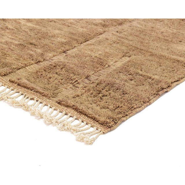 Luxurious Hand-Knotted Moroccan Wool Rug | 11'7" X 8'2" | One of a Kind For Sale - Image 4 of 7