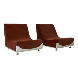 Space Age Italian Lounge Chairs, 1970s, Set of 2 For Sale
