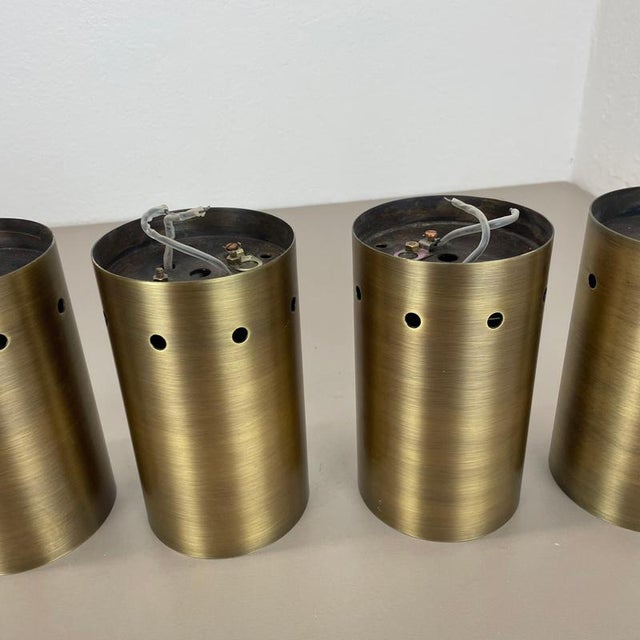 Minimalist Brass Hole Pattern Tube Wall Sconces, Italy, 1970s, Set of 2 For Sale - Image 4 of 18