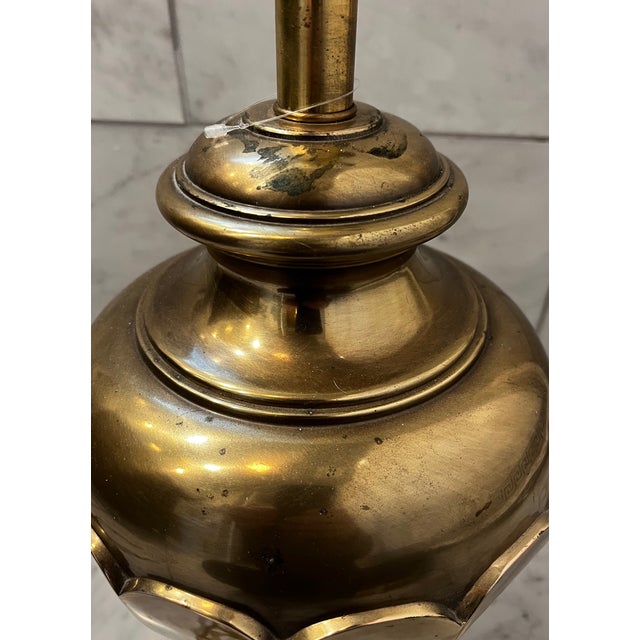 Mid 20th Century Mid Century Modern Brass Scallop Design Brass Table Lamp For Sale In Saint Louis - Image 6 of 9