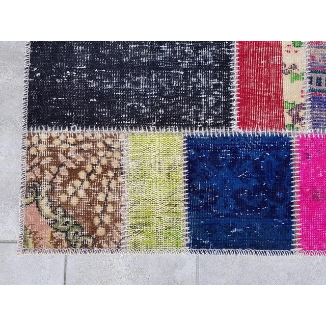 Mid 20th Century Decorative Oushak Hallway Runner For Sale - Image 9 of 10