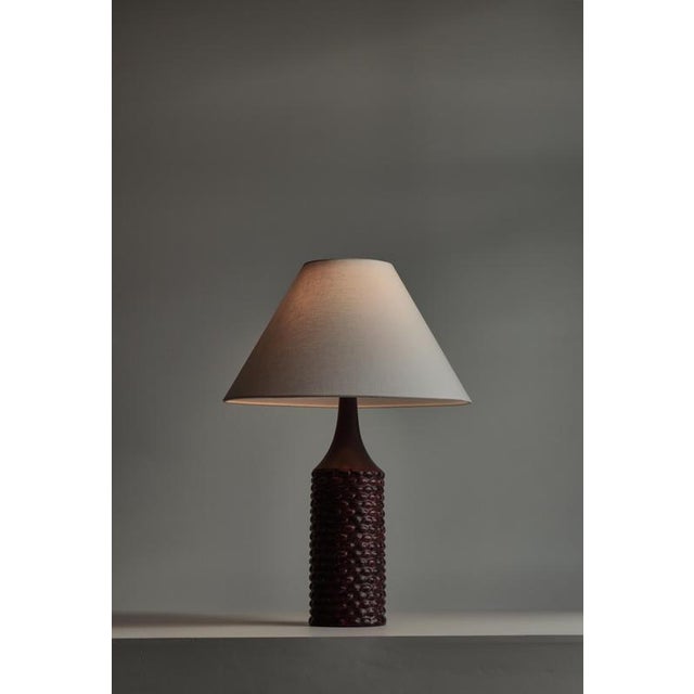 Large Table Lamp in Oxblood Glaze by Axel Salto for Royal Copenhagen, 1958 For Sale - Image 6 of 12