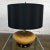 Mid Century Modern Lava Glazed Large Scale Squatty Table Lamp With Faux Silk Drum Shade For Sale - Image 13 of 13