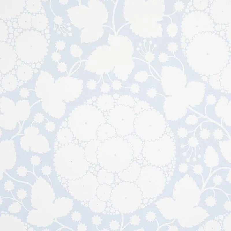 Schumacher Marianne Wallpaper in Sky - 10 Yards | Chairish