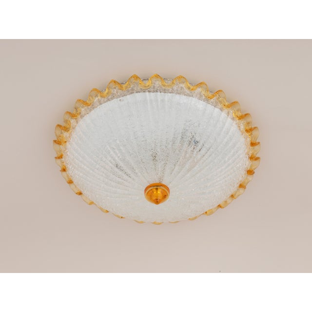 1980s 1980s Id Century Murano Barovier & Toso Flush Mount For Sale - Image 5 of 8