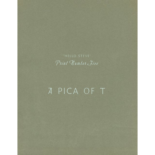 Native American 1947 Silkscreen "A Pica of T" by Steve Wheeler For Sale - Image 3 of 5