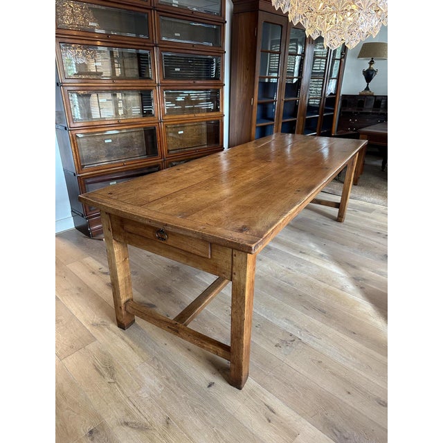 Vintage French Cherrywood Farmhouse Table For Sale - Image 14 of 17