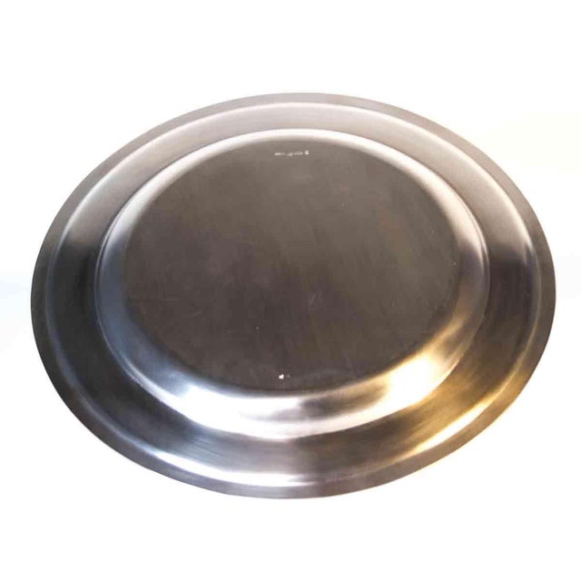 1970’s Vintage/New Silverplate Octagonal Round Platter With Gadroon Applied Border For Sale In New York - Image 6 of 14