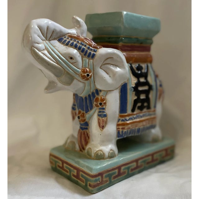 Vintage Early 20th Century Chinoiserie Elephant Plant Stand For Sale - Image 4 of 6