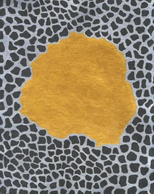 "Organic Silver (D8546)" Original Contemporary Drawing by Shana Harper