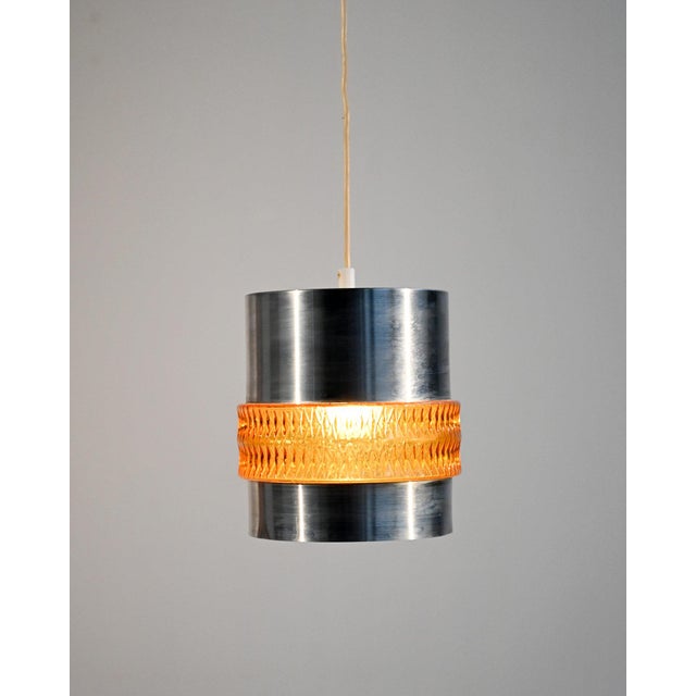 Pendant Lamp in Metal and Glass, 1960s For Sale - Image 3 of 12