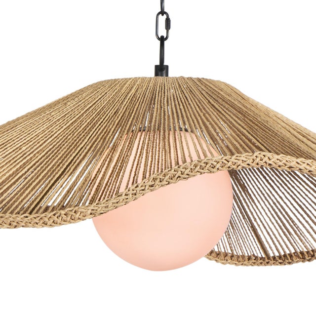 Provence Cafe Rope Pendant, Large For Sale - Image 4 of 7