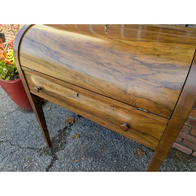 Unique Antique Flip Top Writing Desk. Fully polished and restored to its original beauty. Solid hardwood with beautiful...