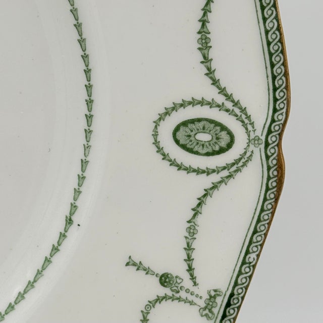 Antique Royal Doulton Countess Green & Gold Luncheon Plates, Set of 4 For Sale - Image 11 of 12