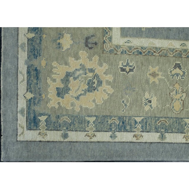 Turkish Oushak Rug 9'1" x 12'9" #18114 For Sale - Image 4 of 8