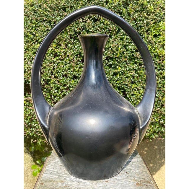 Soliflore Vase with Ceramic Handles, 1950 For Sale - Image 11 of 11