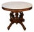 1880s Antique Victorian Renaissance Revival Walnut & Marble Top Center Table For Sale