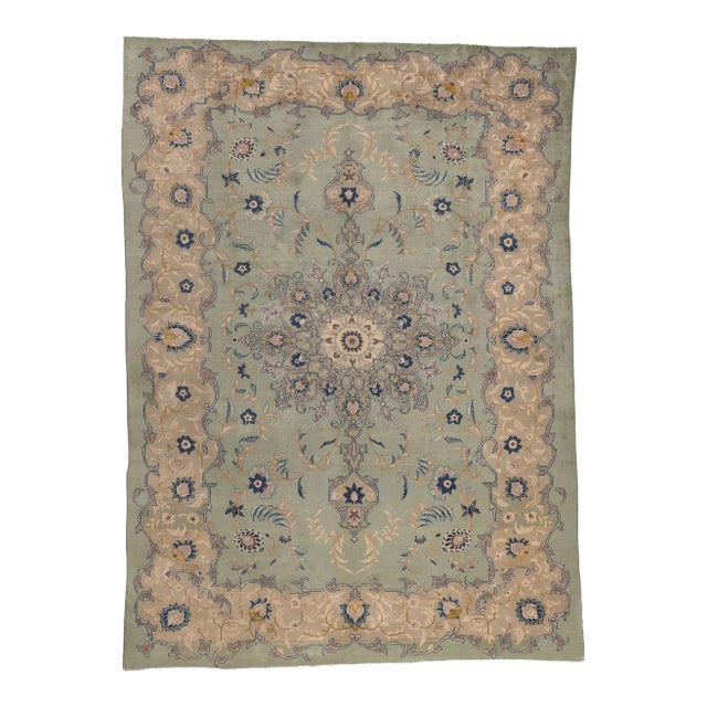 Late 20th Century Late 20th Century Vintage Persian Kashan Rug - 08'04 X 11'06 For Sale