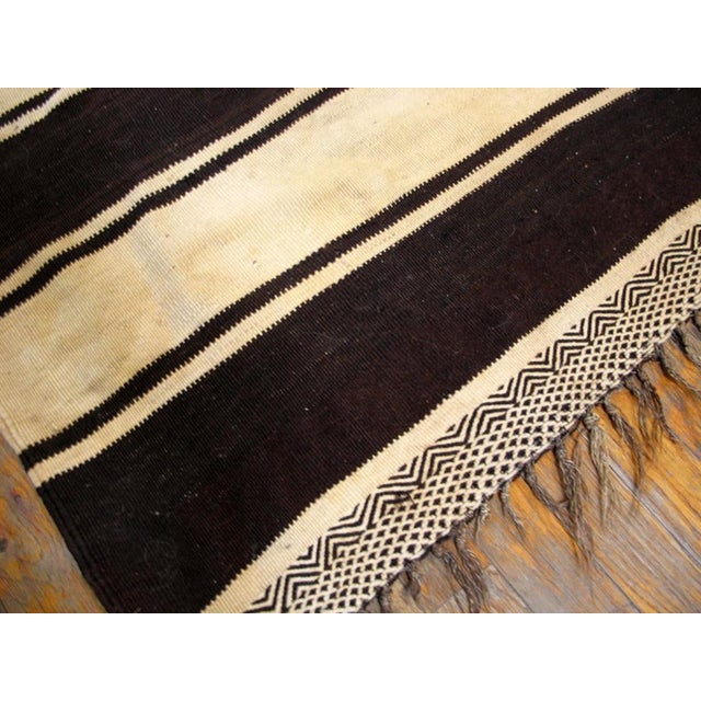 1930s Multicolor Stripe Kilim Antique Moroccan Flat-Weave & Pile Carpet 5'4"x9'6 Wool Rug For Sale In New York - Image 6 of 6