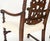 White Pair of Carved Walnut Tall Backs New Upholstery Fireside Arm Side Chairs MINT! For Sale - Image 8 of 13