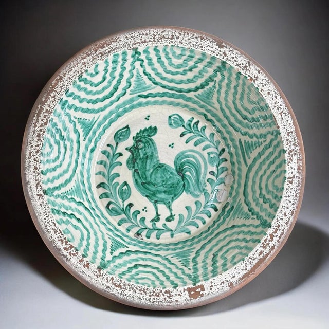 Large Spanish Fajalauza Ceramic Lebrillo Bowl For Sale - Image 9 of 9