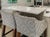 Modern Pair of Lee Industries 5206-52 Upholstered Bar Stools With Diamond Pattern Performance Fabric For Sale - Image 3 of 4