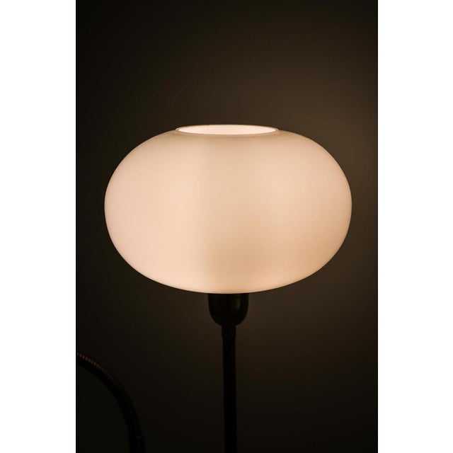 Floor Lamp with Red Lacquered Metal Frame, 1950s For Sale - Image 6 of 8