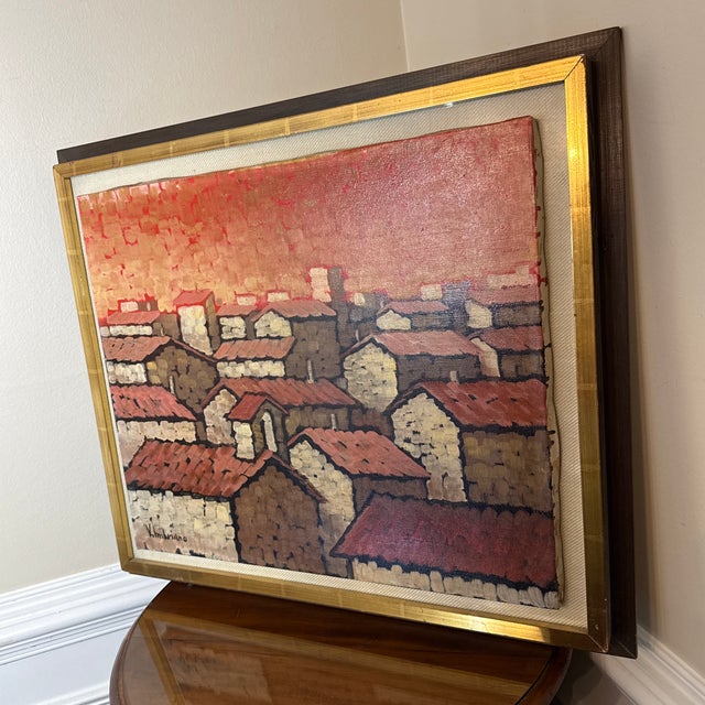 Vincenzo Imbriano (born 1921) was an Italian painter best known for his expressive landscapes and his innovative “mosaico...