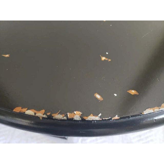 Black Maitland Smith Occasional Distressed Painted Side Table Center Table For Sale - Image 8 of 10