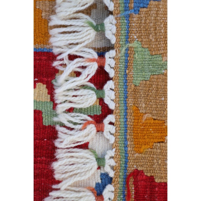 1980s Southwestern Blue Handmade Kilim For Sale - Image 9 of 11