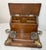 Bronze Antique 19th Century English Wood Oak Bronze Inkwell Desk Letter Writing Stand For Sale - Image 8 of 15