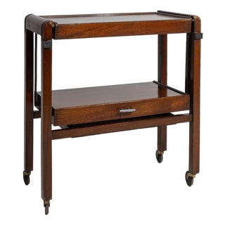 Early 20th Century France Art Deco Brown Wood Bar Carts & Dry Bars For Sale